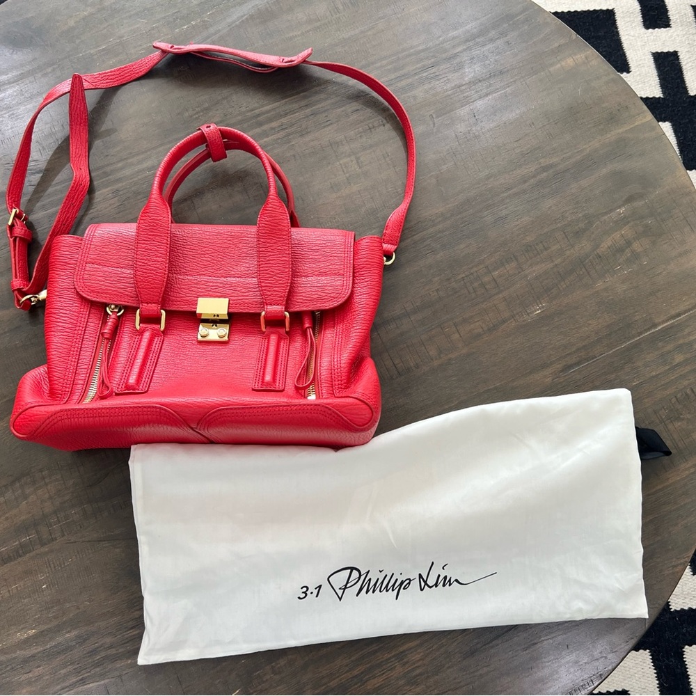 Authentic 3.1 Phillip Lim Red Medium Pashli Satchel